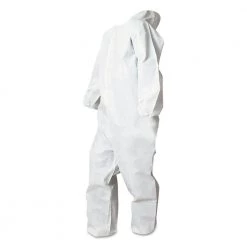 Boardwalk BWK00032S Polypropylene Disposable Coveralls - Small, White (25/Carton)