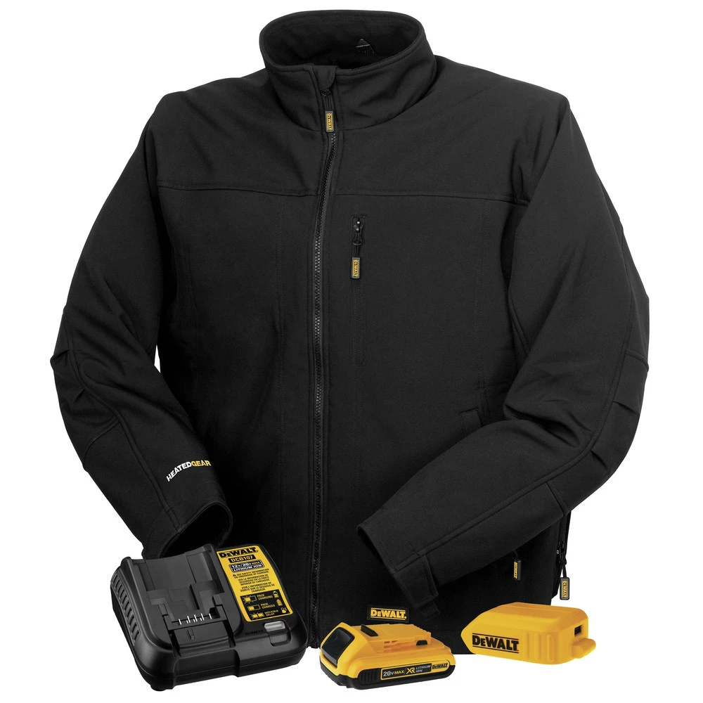 Dewalt DCHJ060ABD1-2X 20V MAX Li-Ion Soft Shell Heated Jacket Kit - 2XL 1 Dewalt DCHJ060ABD1-2X 20V MAX Li-Ion Soft Shell Heated Jacket Kit - 2XL
