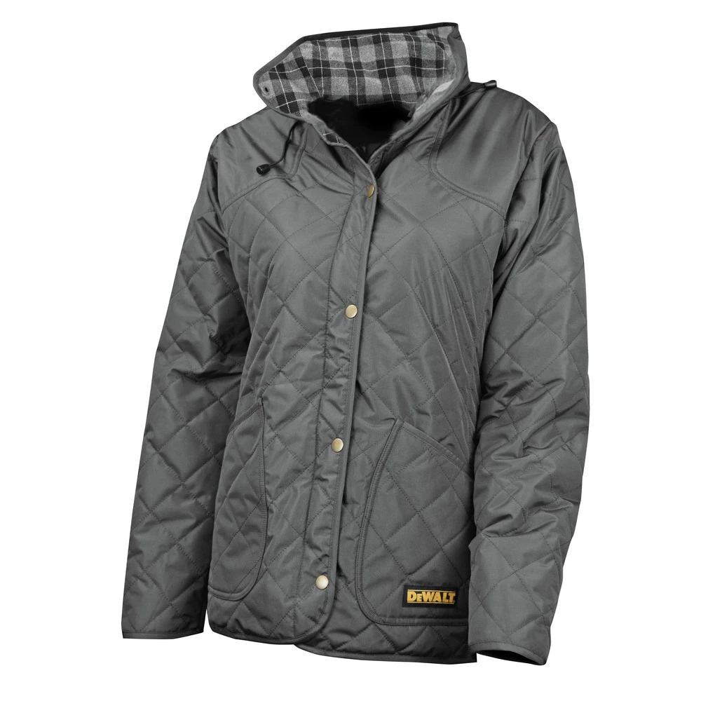 Dewalt DCHJ084CD1-3X 20V MAX Li-Ion Charcoal Women's Flannel Lined Diamond Quilted Heated Jacket Kit - 3XL 2 Dewalt DCHJ084CD1-3X 20V MAX Li-Ion Charcoal Women's Flannel Lined Diamond Quilted Heated Jacket Kit - 3XL - Image 2