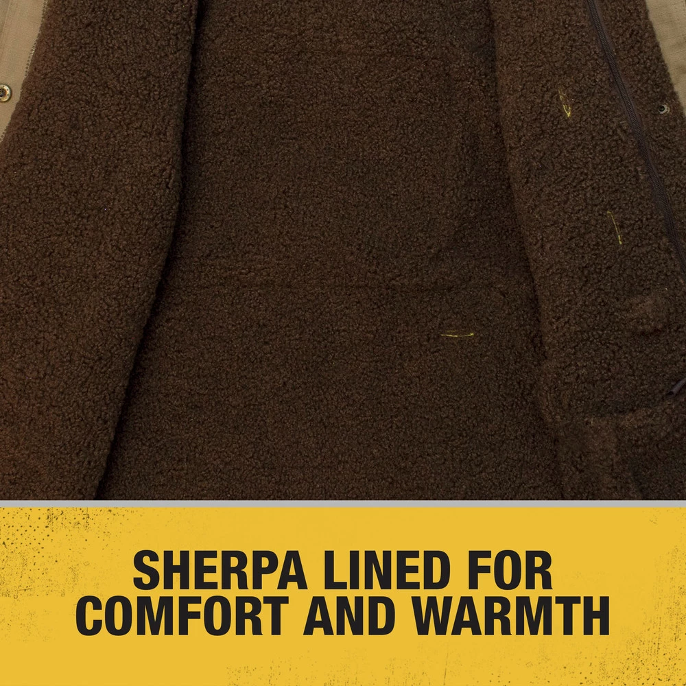 Dewalt DCHJ091B-S 20V Lithium-Ion Cordless Men's Heavy Duty Ripstop Heated Jacket (Jacket Only) - Small, Dune 4 Dewalt DCHJ091B-S 20V Lithium-Ion Cordless Men's Heavy Duty Ripstop Heated Jacket (Jacket Only) - Small, Dune - Image 4