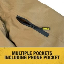 Dewalt DCHJ091B-S 20V Lithium-Ion Cordless Men's Heavy Duty Ripstop Heated Jacket (Jacket Only) - Small, Dune 13 Dewalt DCHJ091B-S 20V Lithium-Ion Cordless Men's Heavy Duty Ripstop Heated Jacket (Jacket Only) - Small, Dune -Clothing and Gear Sales Shop dewndchj091b l e 2