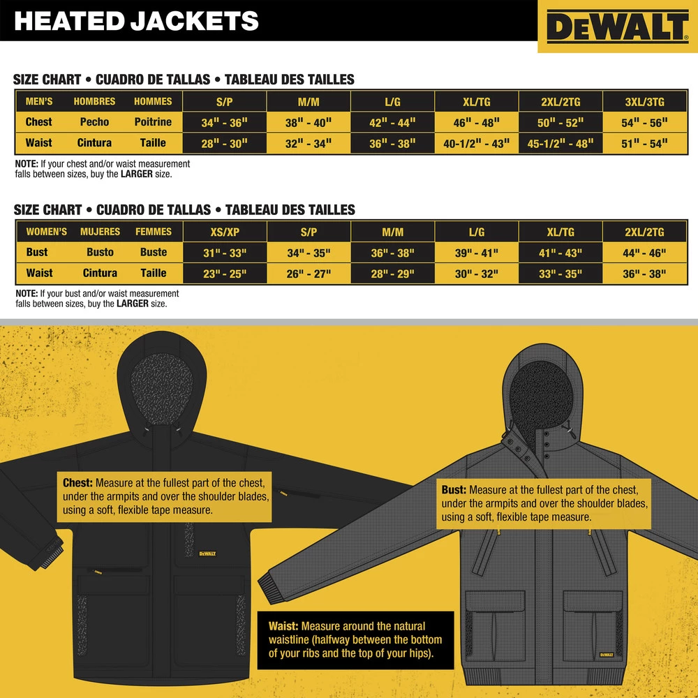 Dewalt DCHJ091B-S 20V Lithium-Ion Cordless Men's Heavy Duty Ripstop Heated Jacket (Jacket Only) - Small, Dune 8 Dewalt DCHJ091B-S 20V Lithium-Ion Cordless Men's Heavy Duty Ripstop Heated Jacket (Jacket Only) - Small, Dune - Image 8