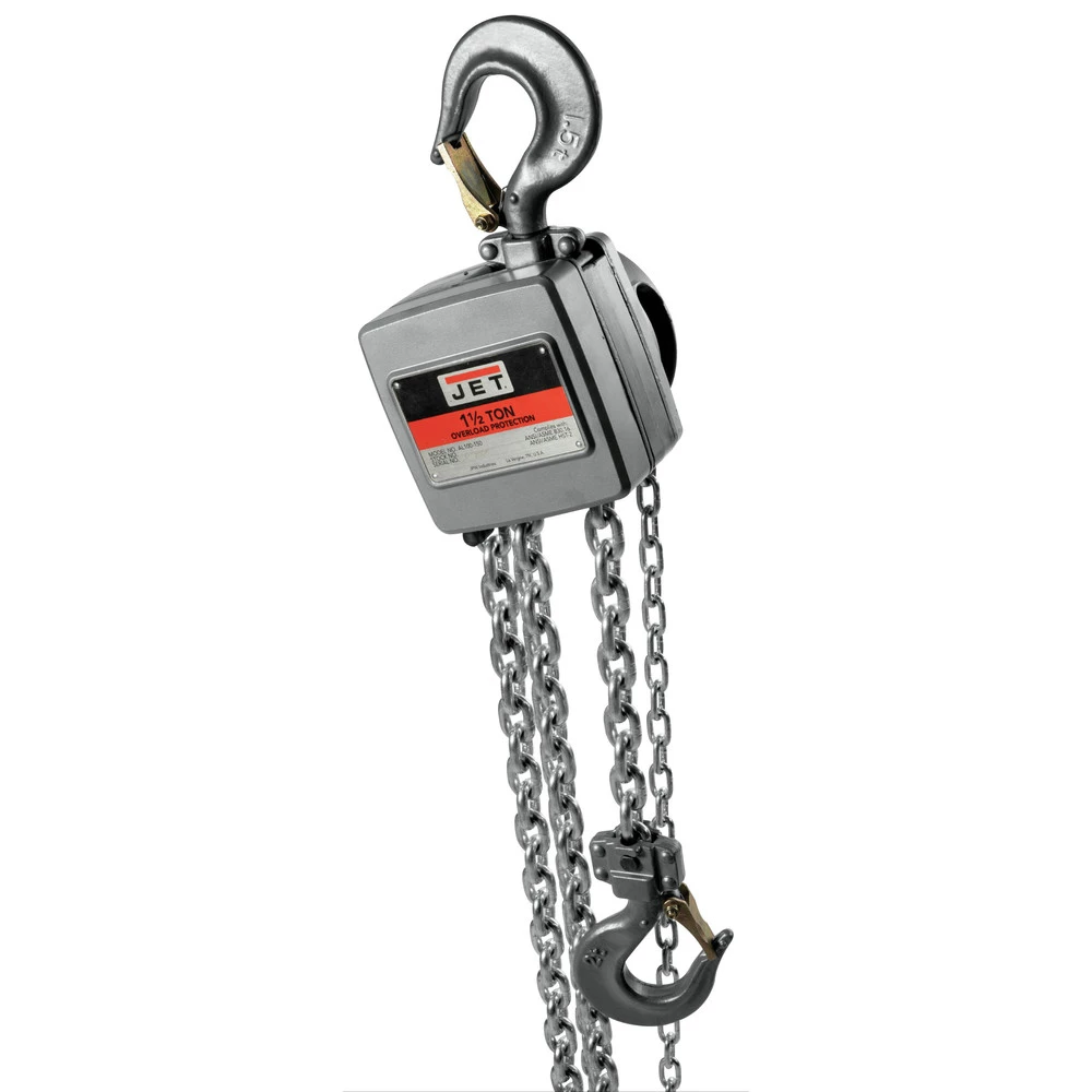 JET 133121 AL100 Series 1-1/2 Ton Capacity Alum Hand Chain Hoist With 10 Ft. Of Lift 3 JET 133121 AL100 Series 1-1/2 Ton Capacity Alum Hand Chain Hoist With 10 Ft. Of Lift - Image 3