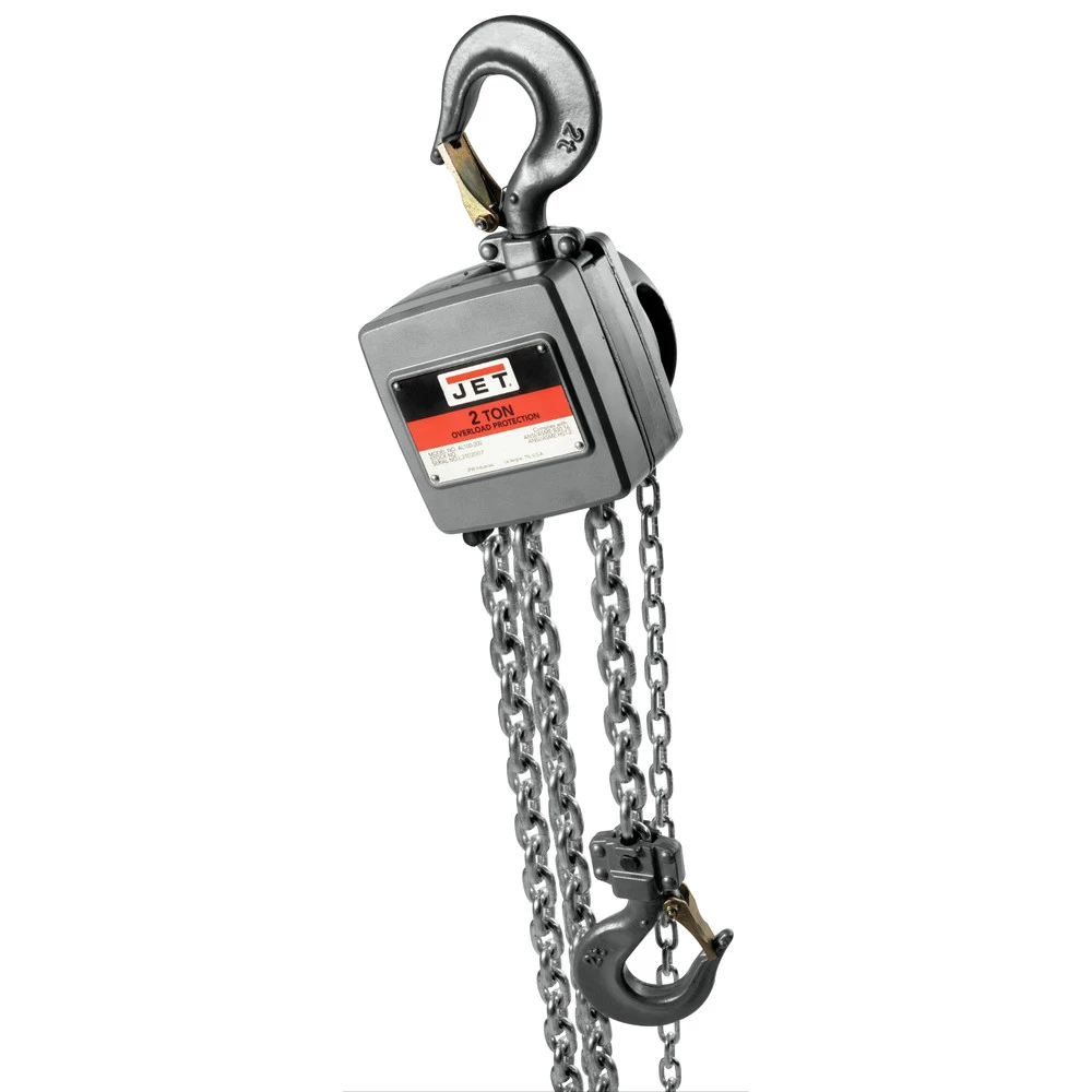 JET 133210 AL100 Series 2 Ton Capacity Alum Hand Chain Hoist With 10 Ft. Of Lift 3 JET 133210 AL100 Series 2 Ton Capacity Alum Hand Chain Hoist With 10 Ft. Of Lift - Image 3