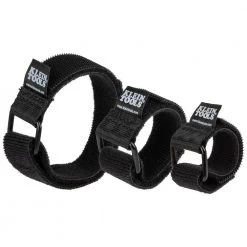 Klein Tools 450-600 6-Piece 6 In. / 8 In. / 14 In. Hook And Loop Cinch Strap Cable Tie Set - Black