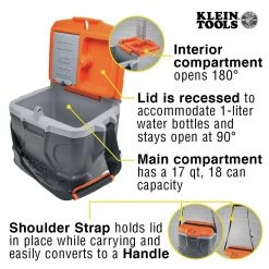 Klein Tools 55600 Tradesman Pro Tough Box 17 Quart Cooler -Clothing and Gear Sales Shop klnn55600 g