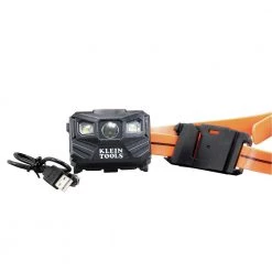Klein Tools 56034 Rechargeable 200 Lumen Auto Off Cordless LED Headlamp With Strap -Clothing and Gear Sales Shop klnn56034 b
