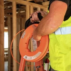 Klein Tools 56351 3/16 In. X 100 Ft. Fiberglass Fish Tape With Spiral Steel Leader -Clothing and Gear Sales Shop klnn56351 i