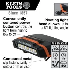 Klein Tools 56402 Cap Visor LED Light -Clothing and Gear Sales Shop klnn56402 b