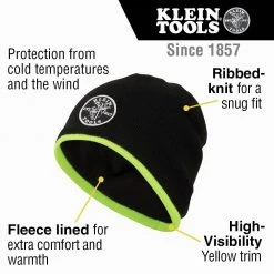Klein Tools 60391 Knit Beanie - One Size, Black/High Visibility Yellow 11 Klein Tools 60391 Knit Beanie - One Size, Black/High Visibility Yellow -Clothing and Gear Sales Shop klnn60391 d