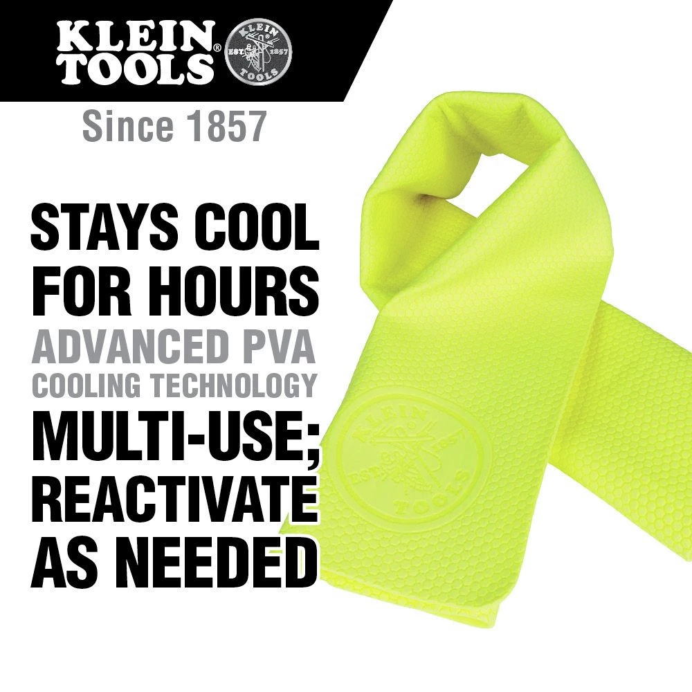 Klein Tools 60486 Cooling PVA Towel - High-Visibility Yellow (2-Pack) 2 Klein Tools 60486 Cooling PVA Towel - High-Visibility Yellow (2-Pack) - Image 2