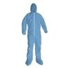 KleenGuard KCC 45355 A65 Flame-Resistant Hood And Boot Coveralls - 2XL, Blue (25/Carton)