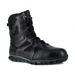 Reebok RB8807-M-10.5 Reebok Sublite Cushion 8 In. Tactical Waterproof Boot With Side Zipper - 10.5M, Black