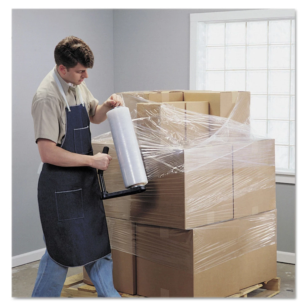 Universal UNV89000 Lightweight Adjustable Hand Dispenser For 12 In. To 18 In. Stretch Film Rolls 2 Universal UNV89000 Lightweight Adjustable Hand Dispenser For 12 In. To 18 In. Stretch Film Rolls - Image 2